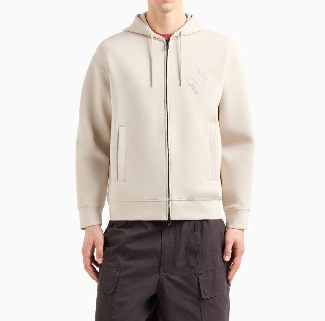 Emporio Armani Zip-Up Sweatshirt With Drawstring Hood