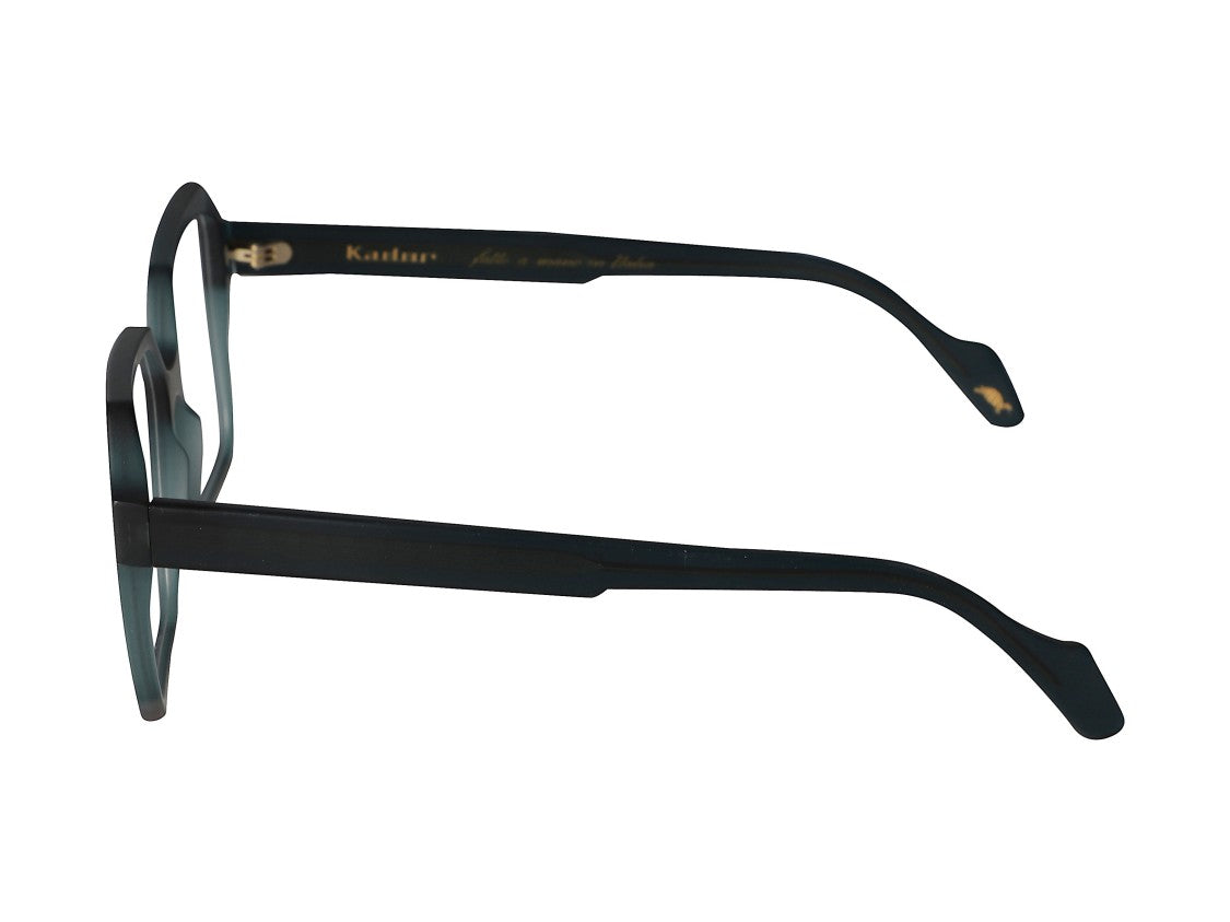 Kador Teal Kiara Geometric Square Eyeglasses
