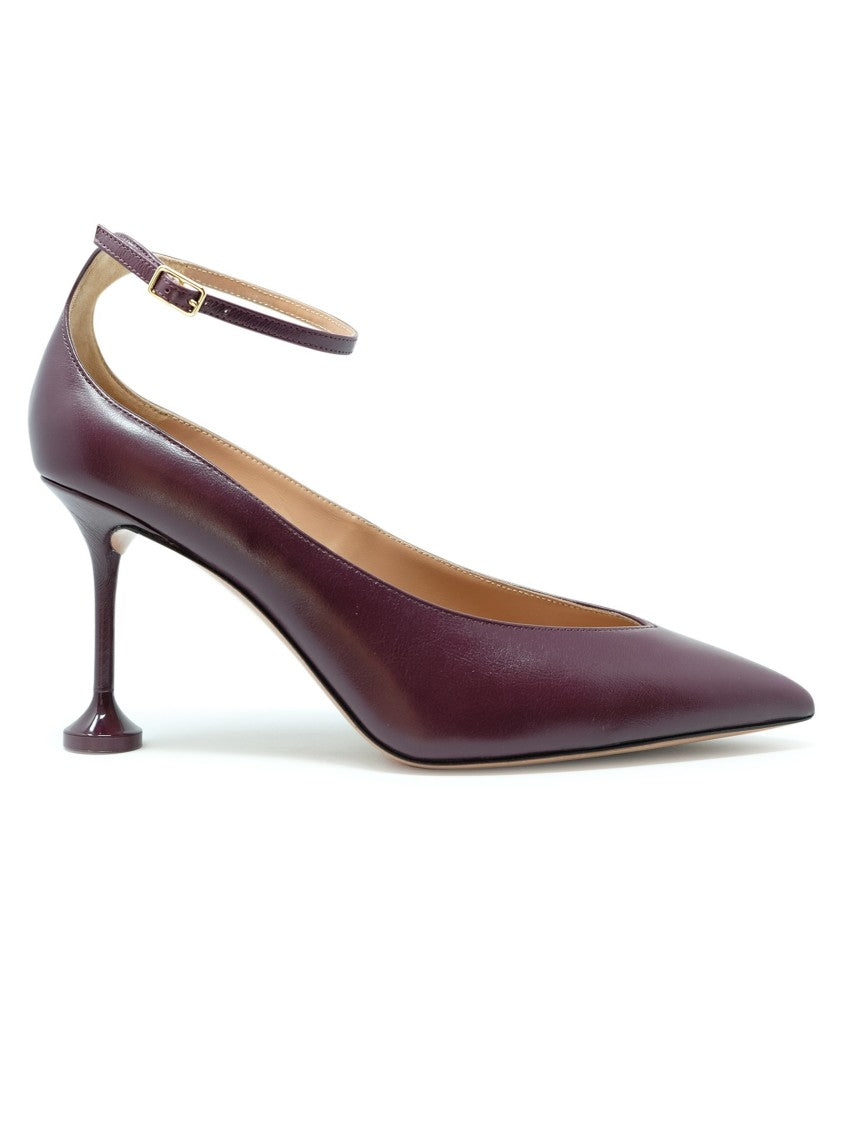 Aquazzura Blackberry Leather Strong Pump 85