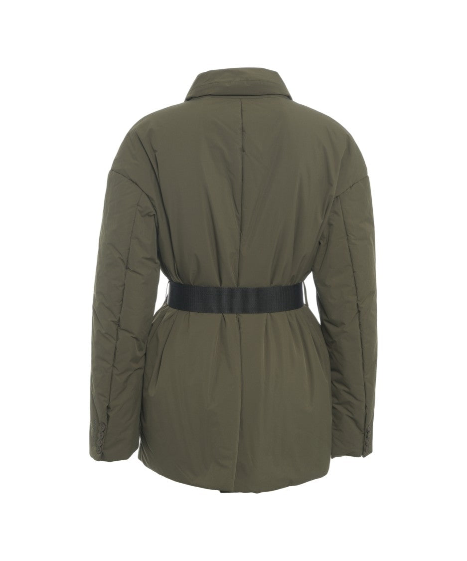 Semi Couture Belt-Ribbed Down Jacket