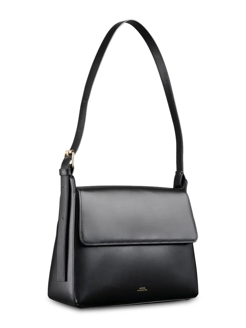 A.P.C. Sac Virginie Flap Leather Shoulder Bag