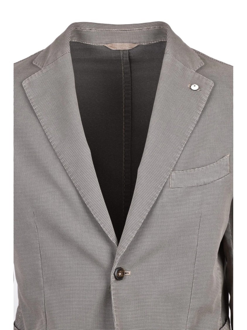 L.B.M. 1911 Fitted Jacket Cotton Polyamide Elastane - Taupe
