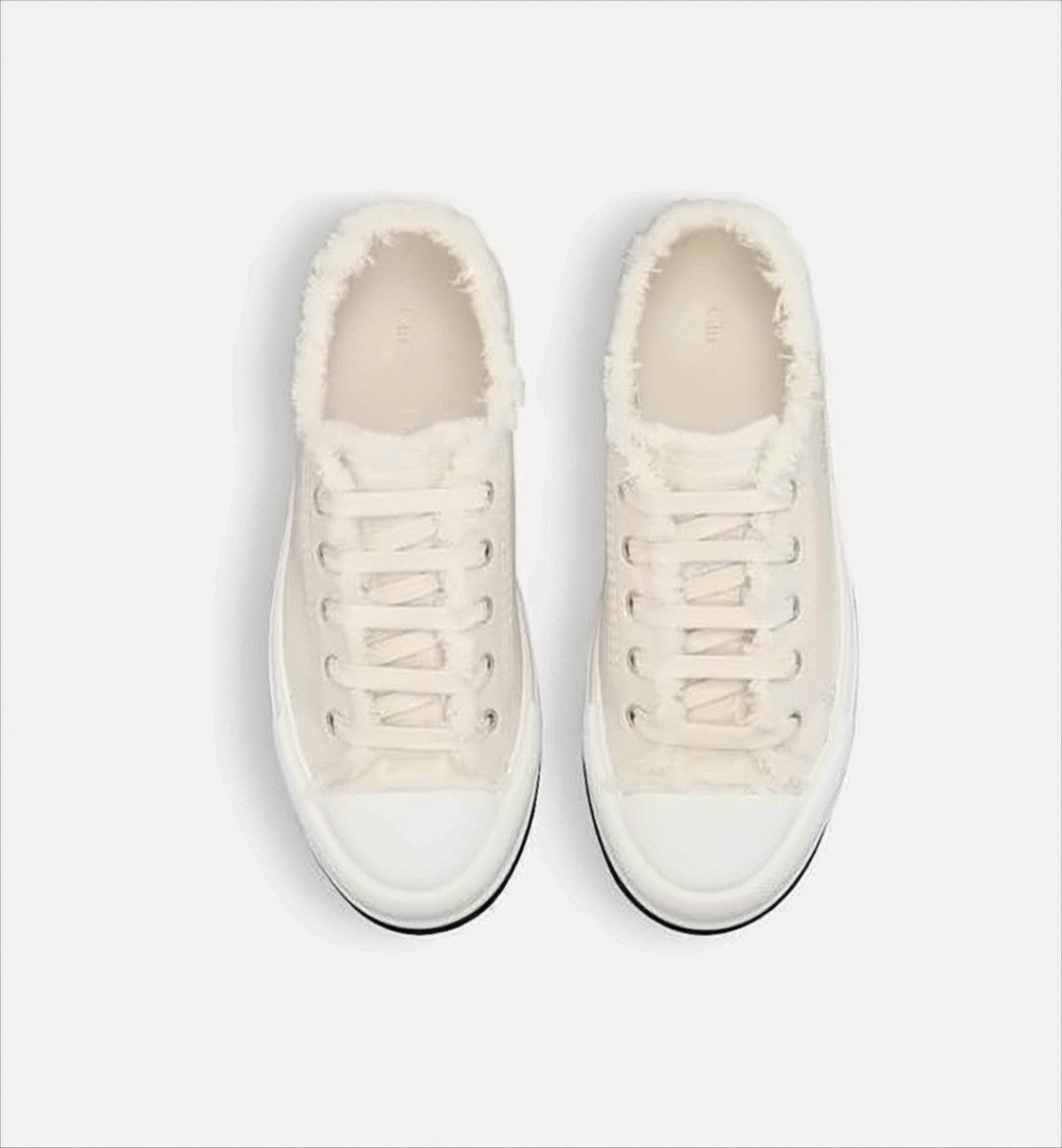 Christian Dior Low-Top Sneakers With Frayed Detail And Reinforced Toe Cap