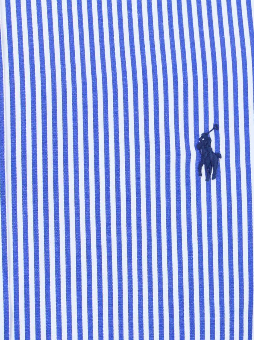 Polo Ralph Lauren Blue Striped Button-Down Cotton Shirt