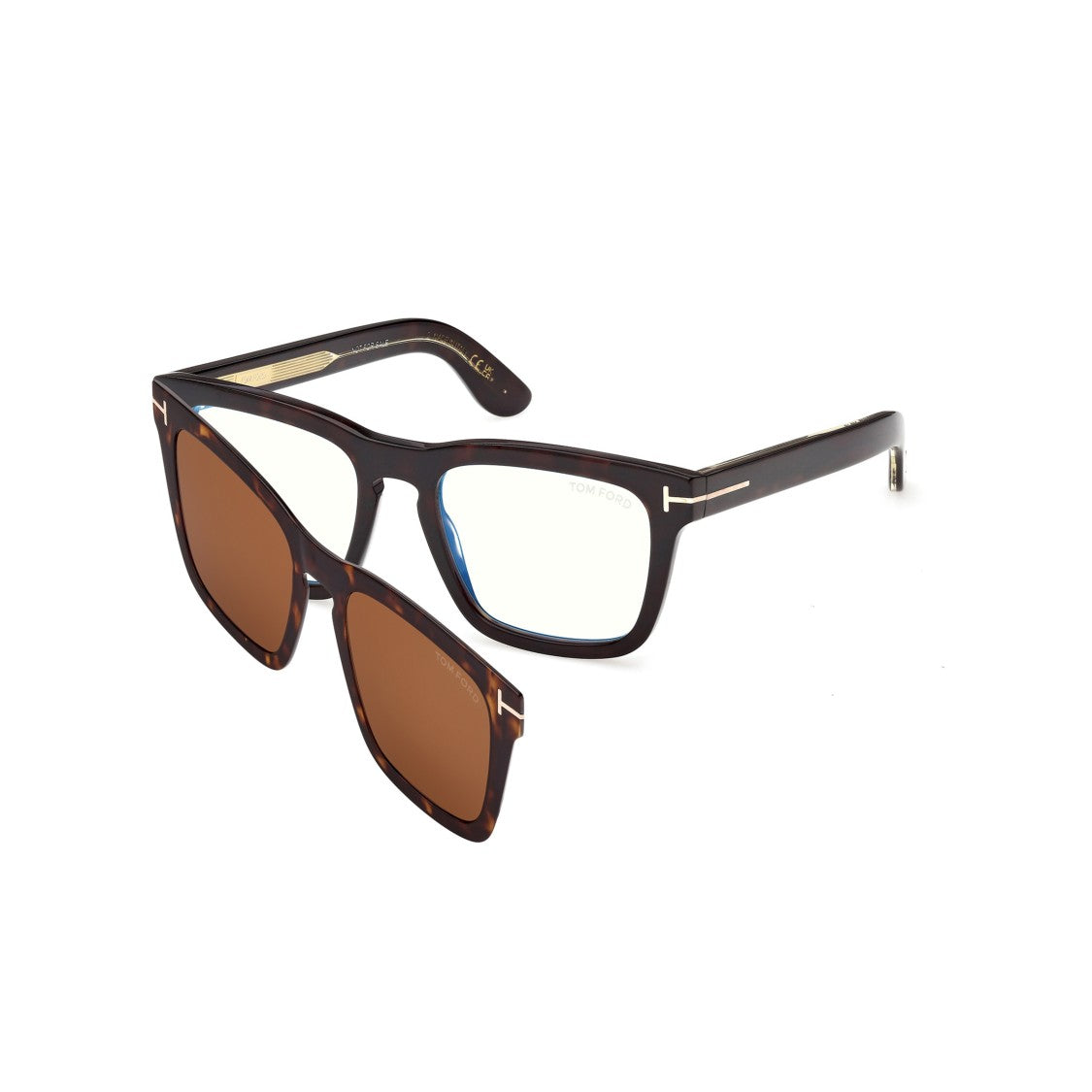 Tom Ford Ft6070-B Tortoiseshell Square Frame Eyeglasses