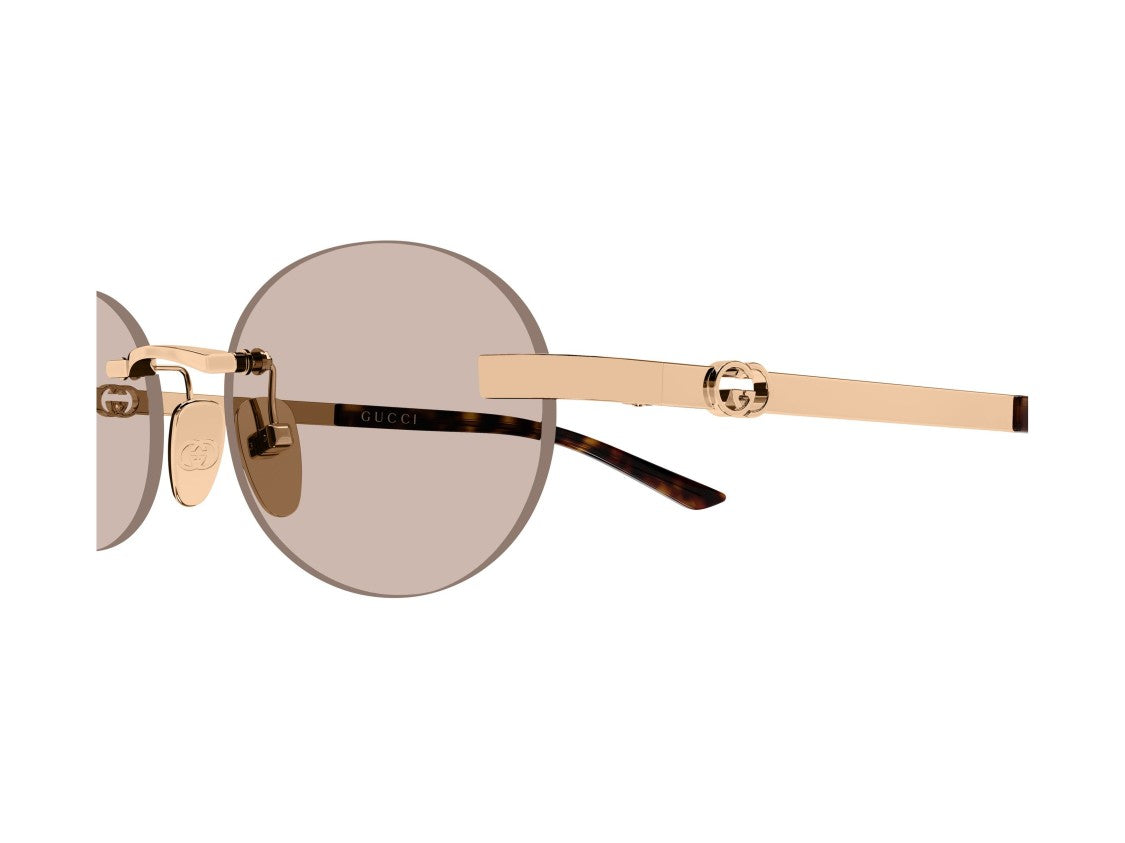 Gucci Gold Gg2214s Round Metal Sunglasses