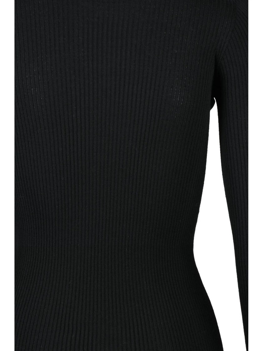 Sportmax Fitted Ribbed Virgin Wool Sweater By Sportmax