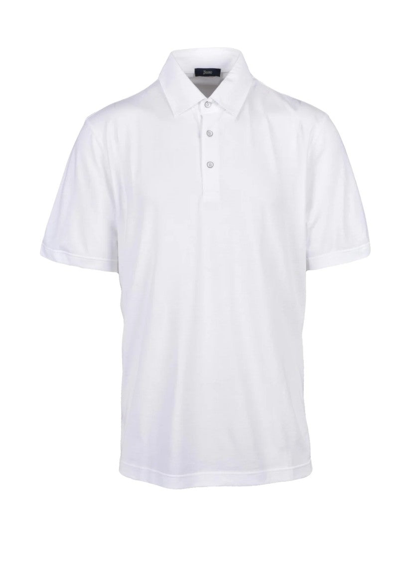 Herno White Cotton Polo