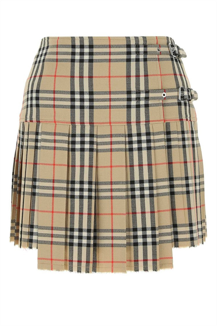 Burberry Embroidered Wool Mini Skirt