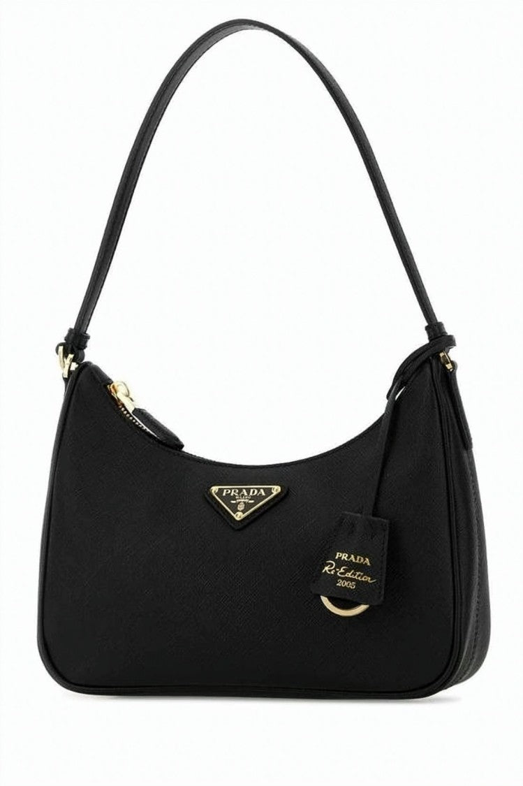 Prada Rectangular Black Calf Leather Tote Bag