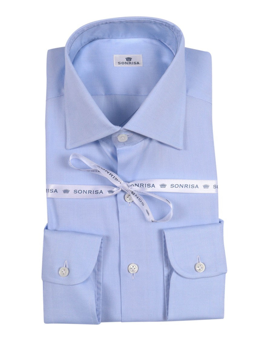 Sonrisa Light Blue Cotton Dress Shirt
