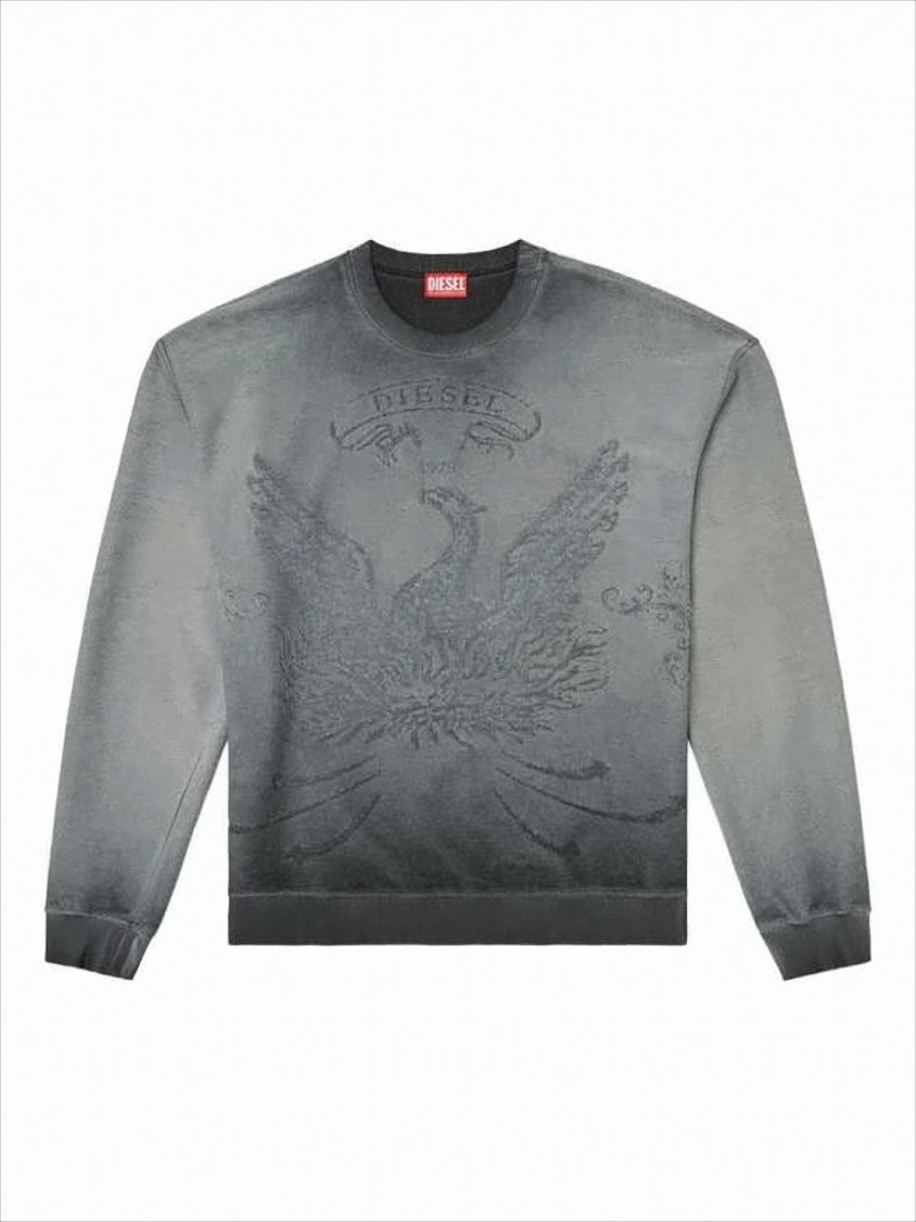 Diesel Gradient Grey Long-Sleeve Sweatshirt