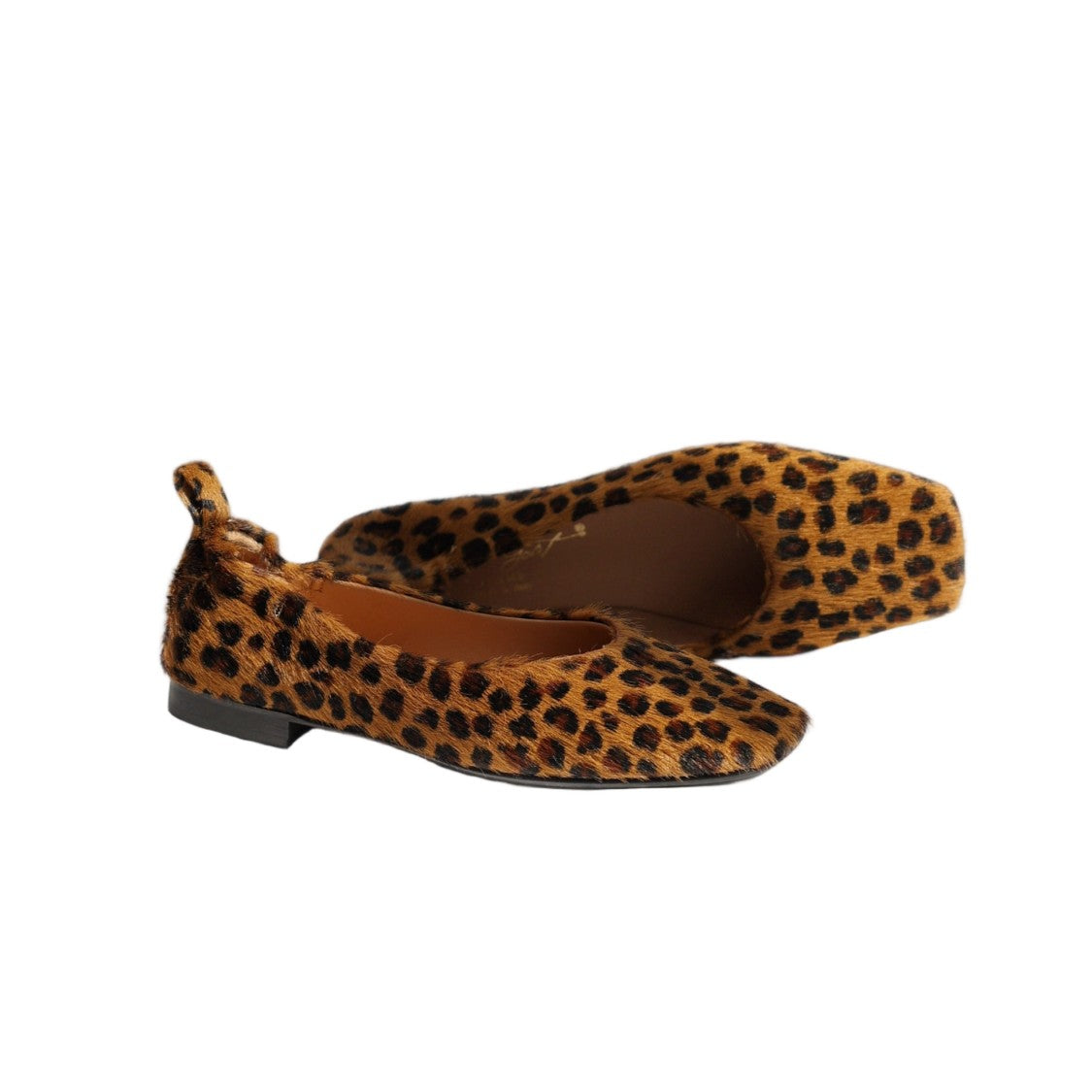 Ton Gout Zoe Leopard Ballerinas With Square Toe Design