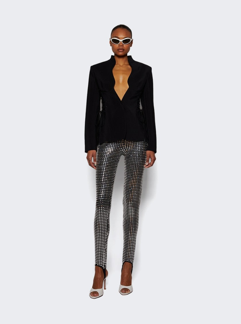 Mugler Sculptural Laced Jacket Black