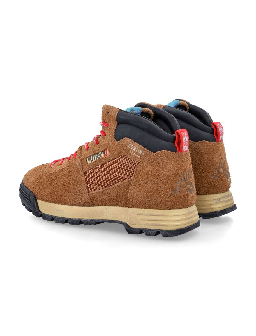 Autry Malga Mid Textured Suede Mid-Top Boots