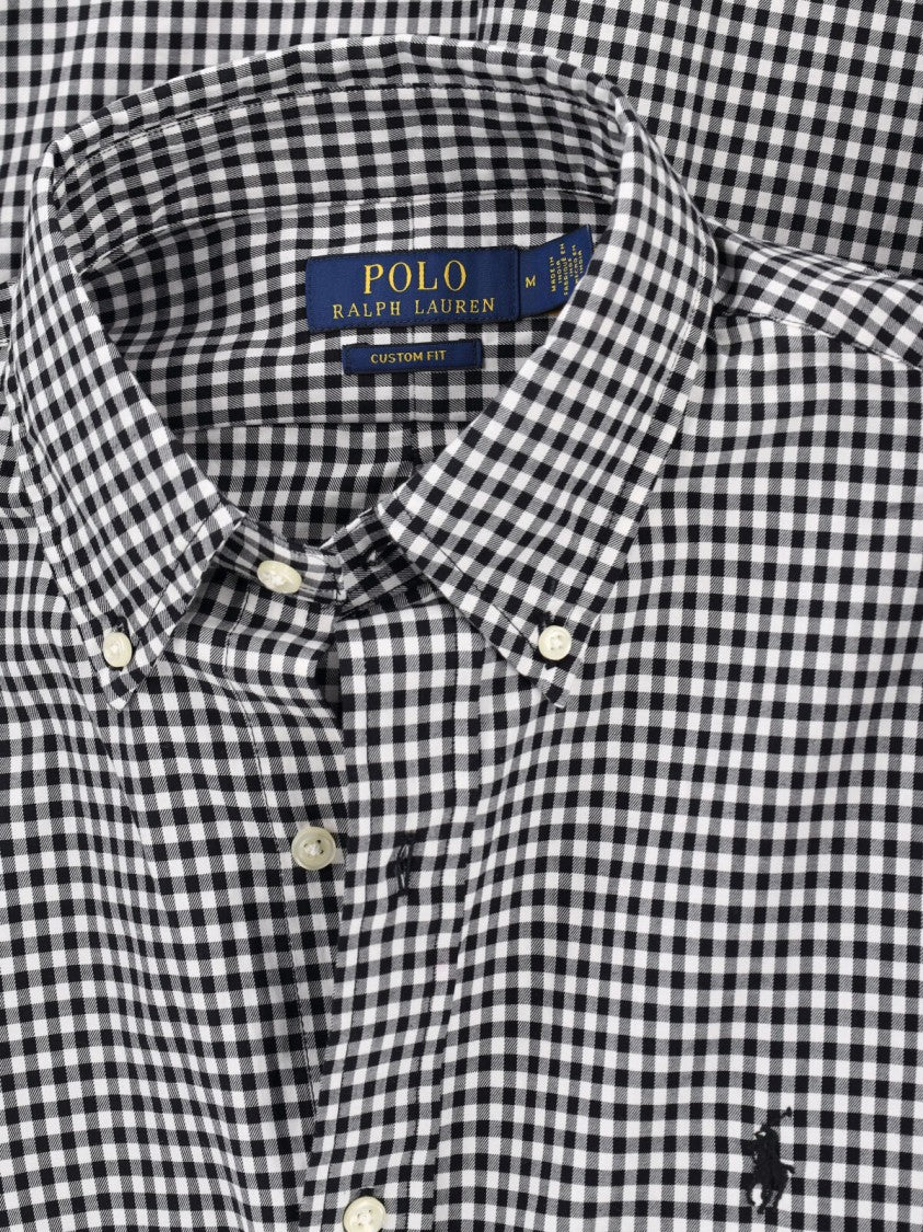 Polo Ralph Lauren Black Checkered Cotton Button-Down Shirt