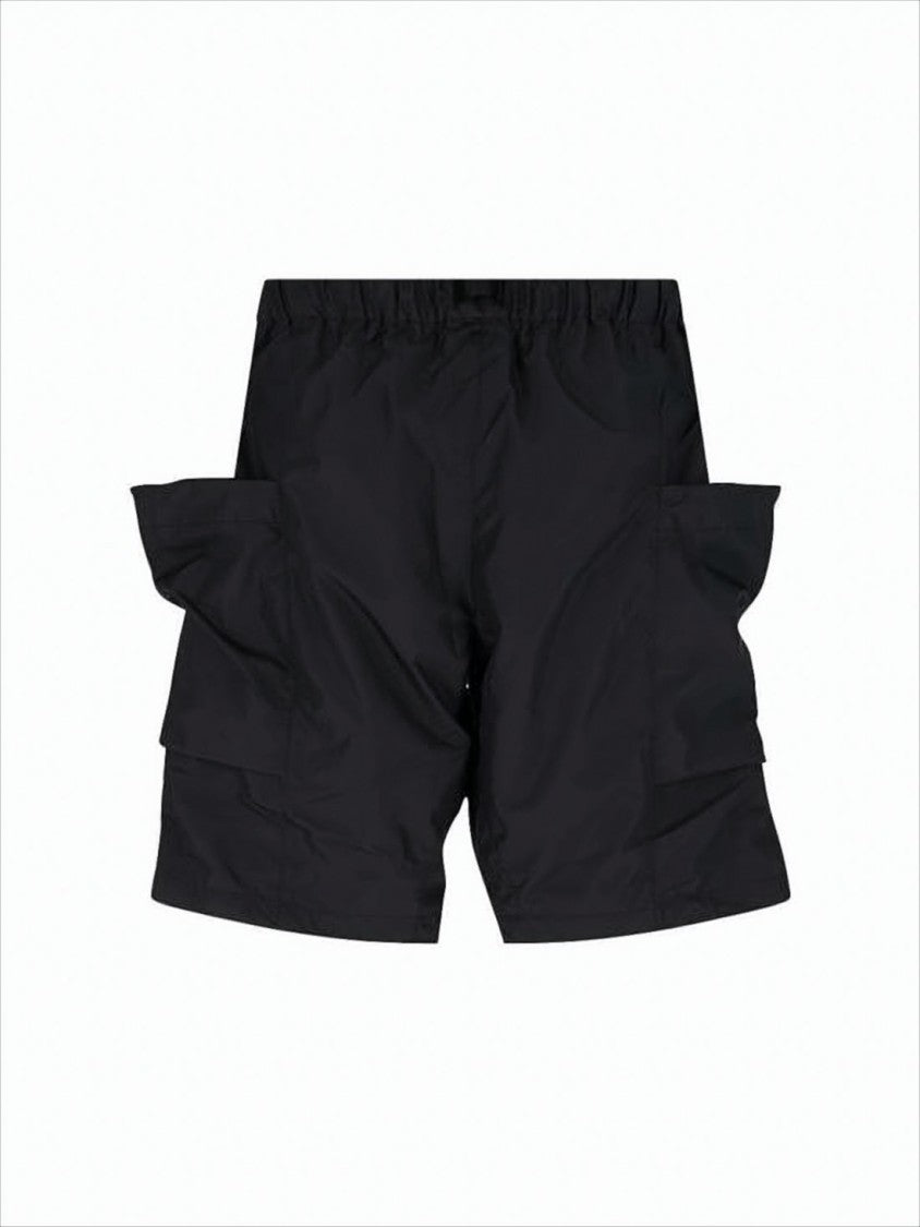 Goldwin Relaxed Fit Black Shorts With Functional Pockets