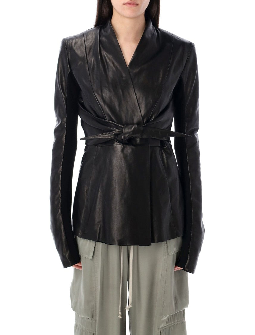 Rick Owens Tailored Wrap Ls Strutter Jacket