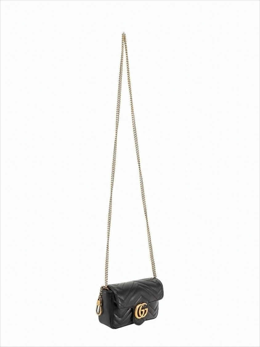 Gucci Quilted Black Leather Shoulder Bag