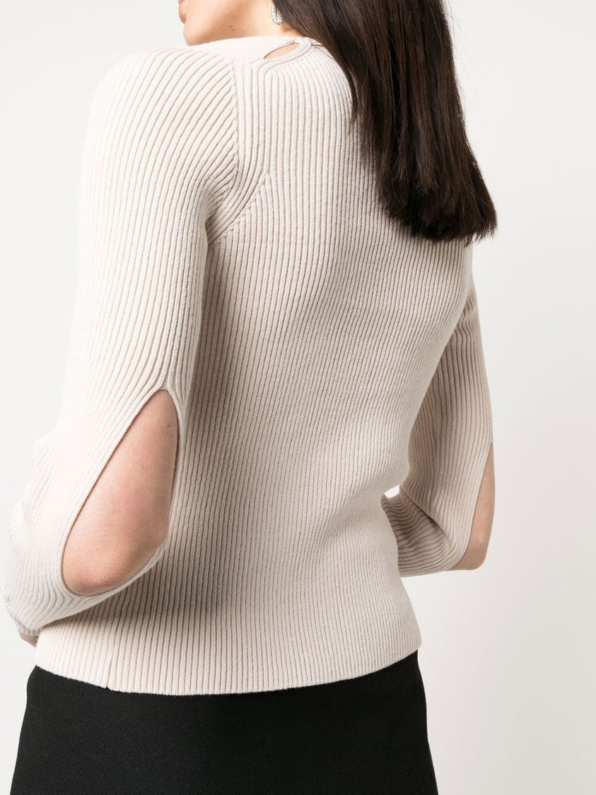 Fendi Fitted Ribbed Knit Top