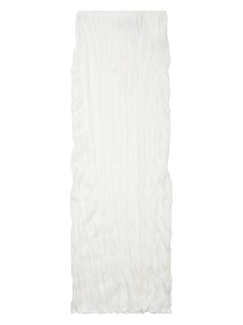 Totême Textured Knit Midi Skirt With Wavy Hemline