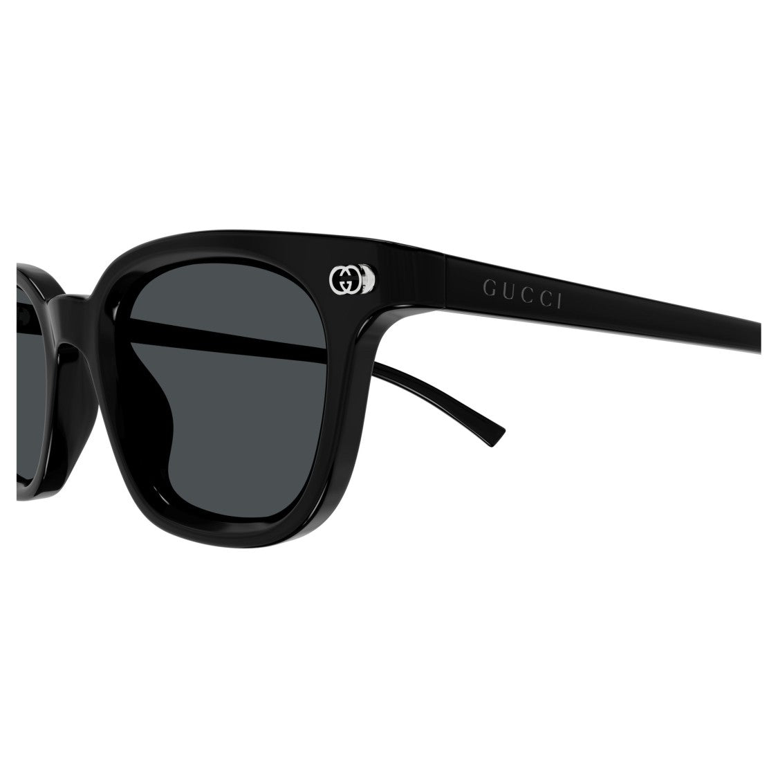 Gucci Classic Square Frame Dark-Tinted Sunglasses With Slim Temples