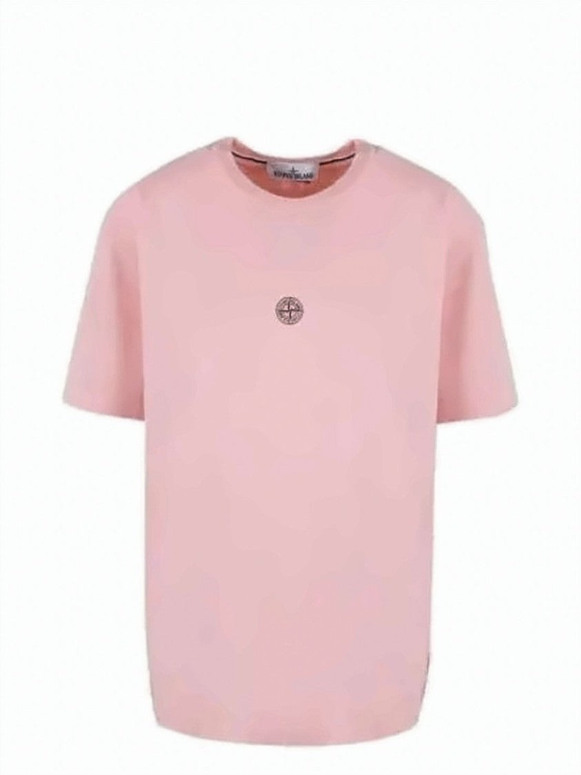 Stone Island Short-Sleeved T-Shirt With Subtle Logo Emblem