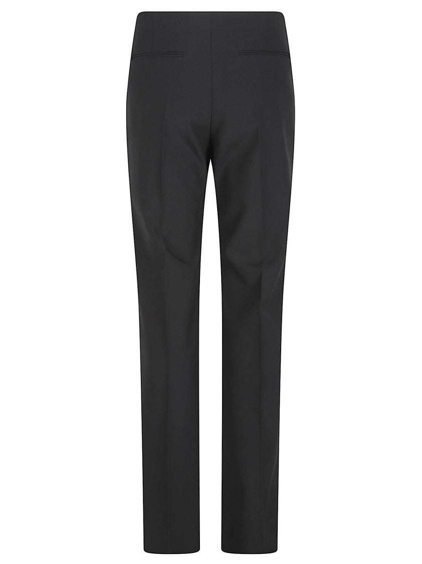 Valentino Garavani Tailored Slim Fit Wool Trousers With Pressed Creases