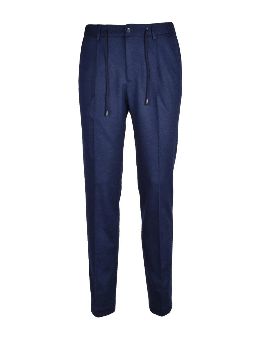 L.B.M. 1911 Blue Virgin Wool Pleated Formal Suit