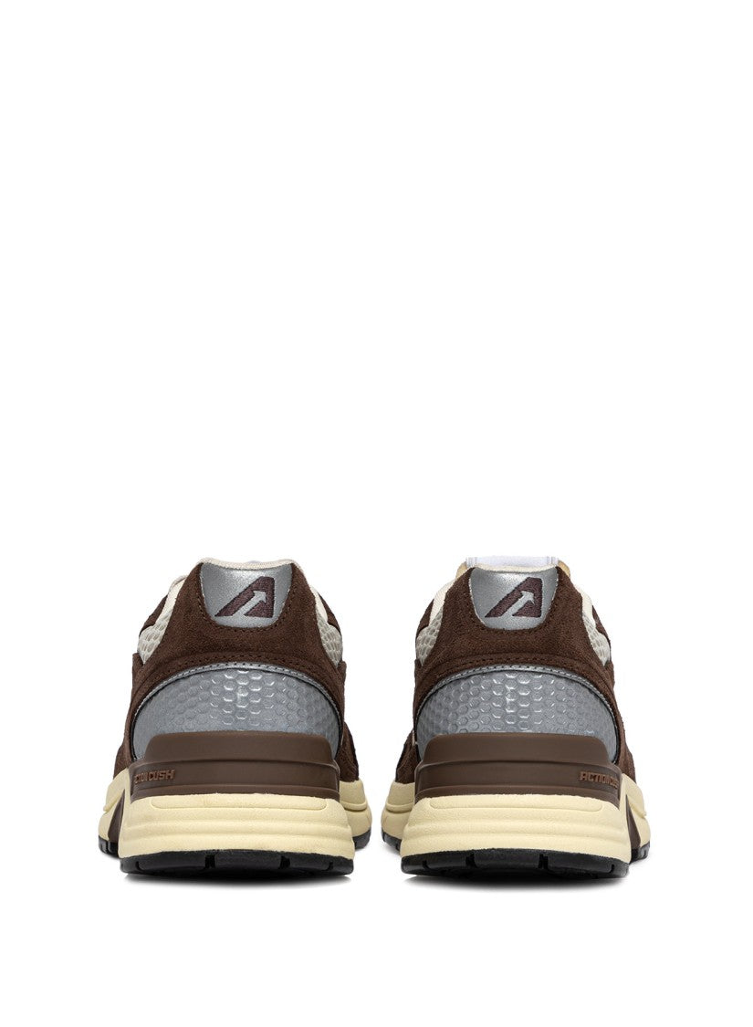 Autry Bicolor Suede And Mesh Low-Top Sneakers