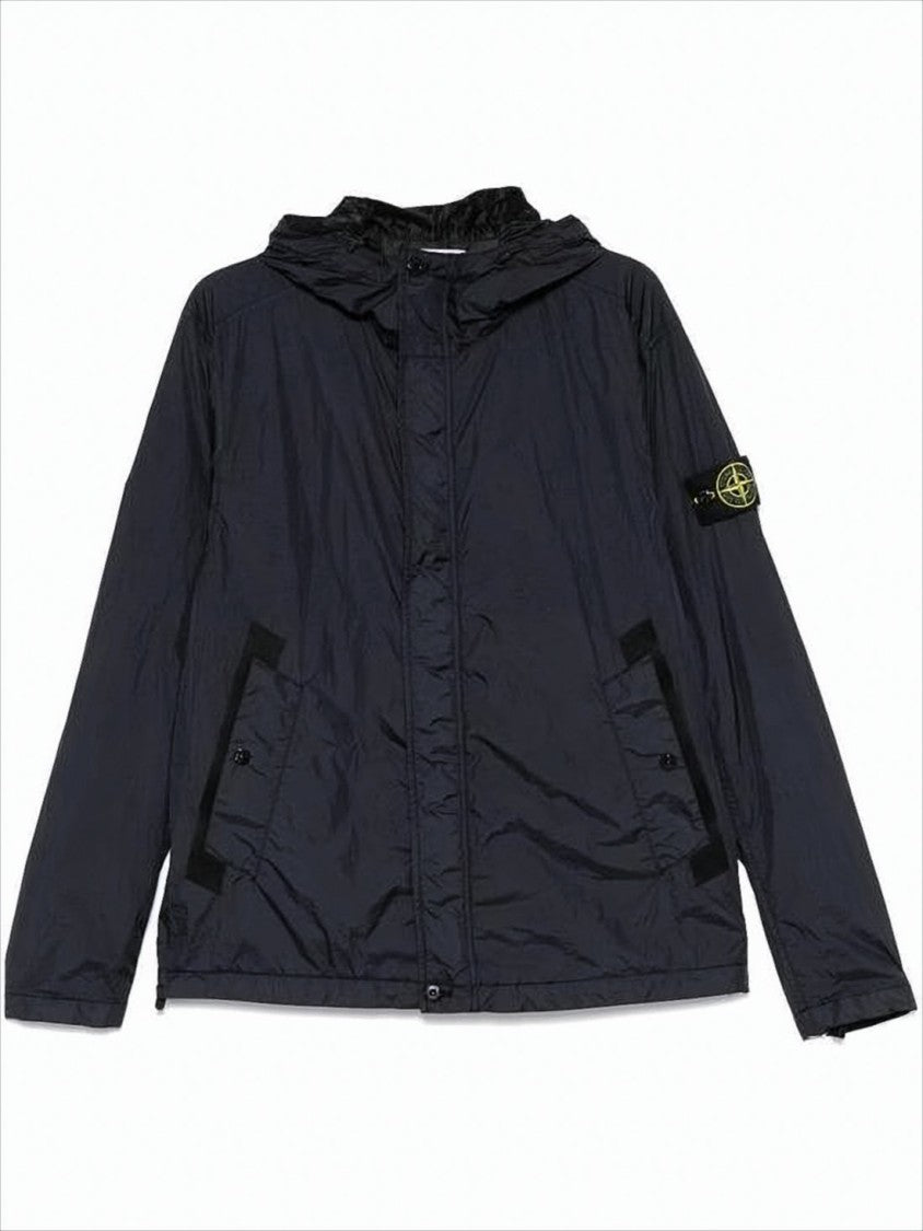 Stone Island Lightweight Nylon Casual Jacket With Hood