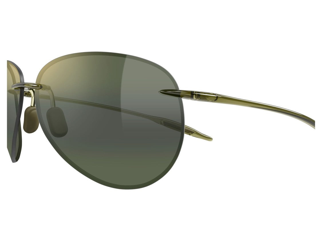 Maui Jim Green Mj0421s Gradient Rimless Aviator Sunglasses