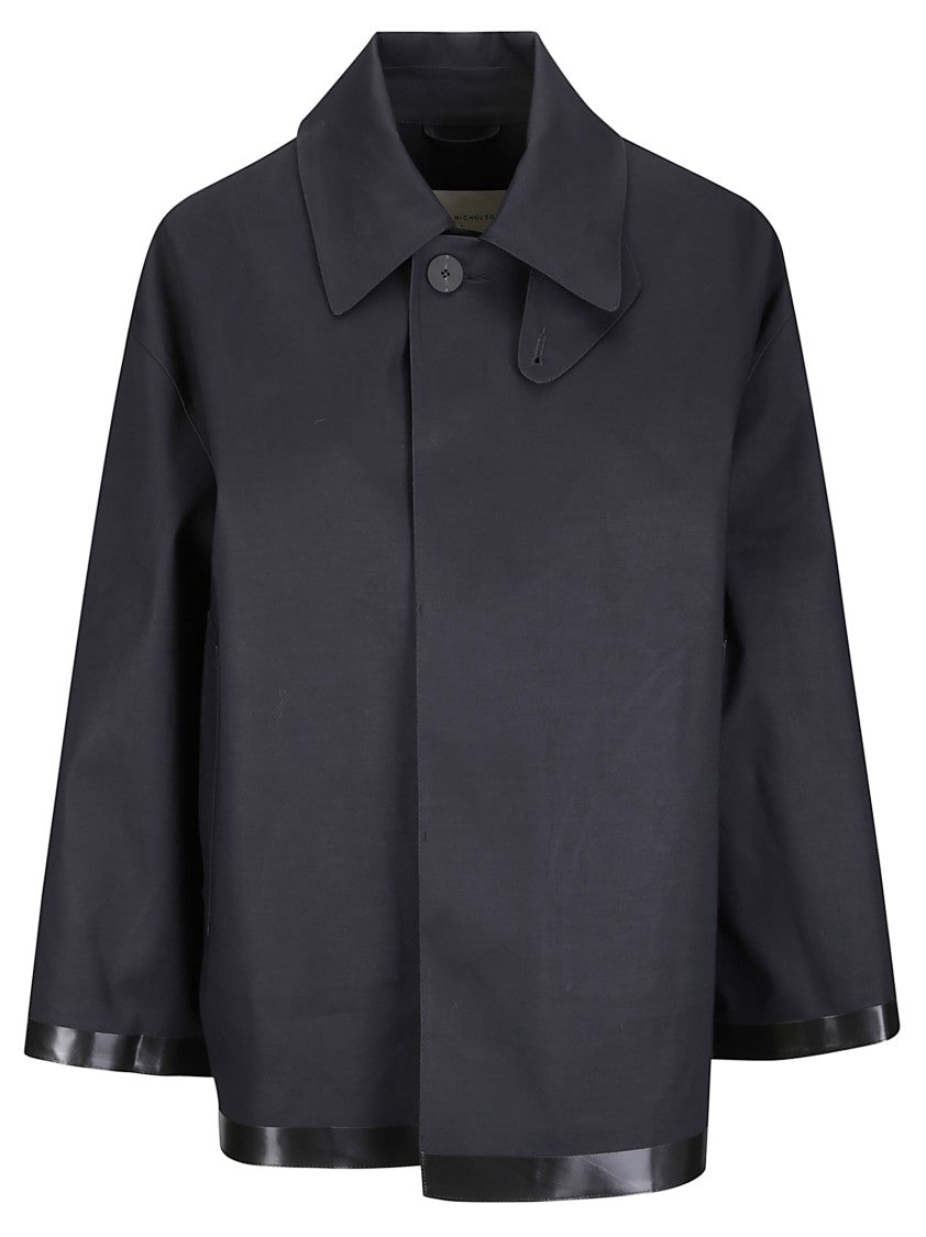 Studio Nicholson Bonded Short Mac With Structured Silhouette And Classic Elements
