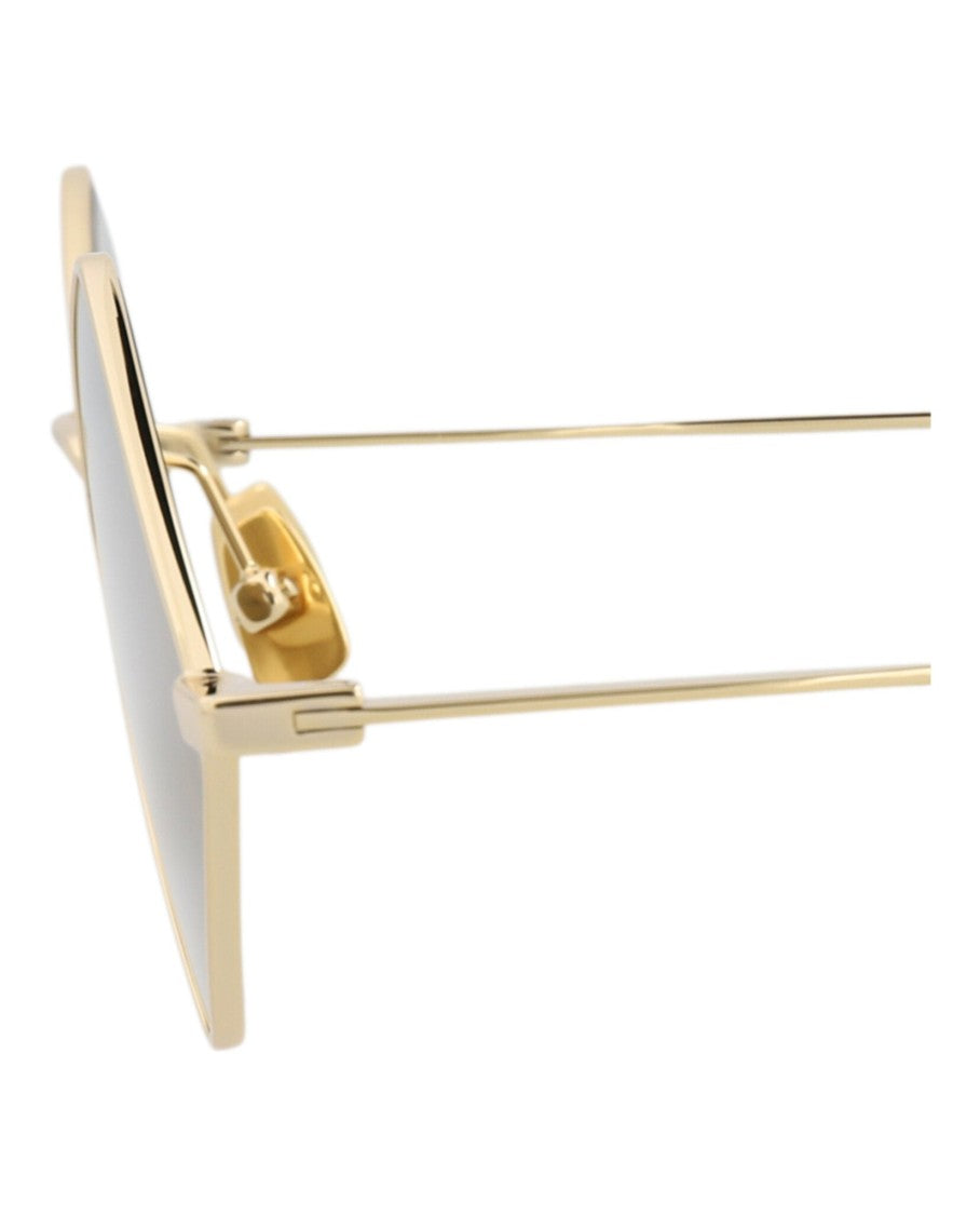 Saint Laurent Square-Frame Metal Sunglasses