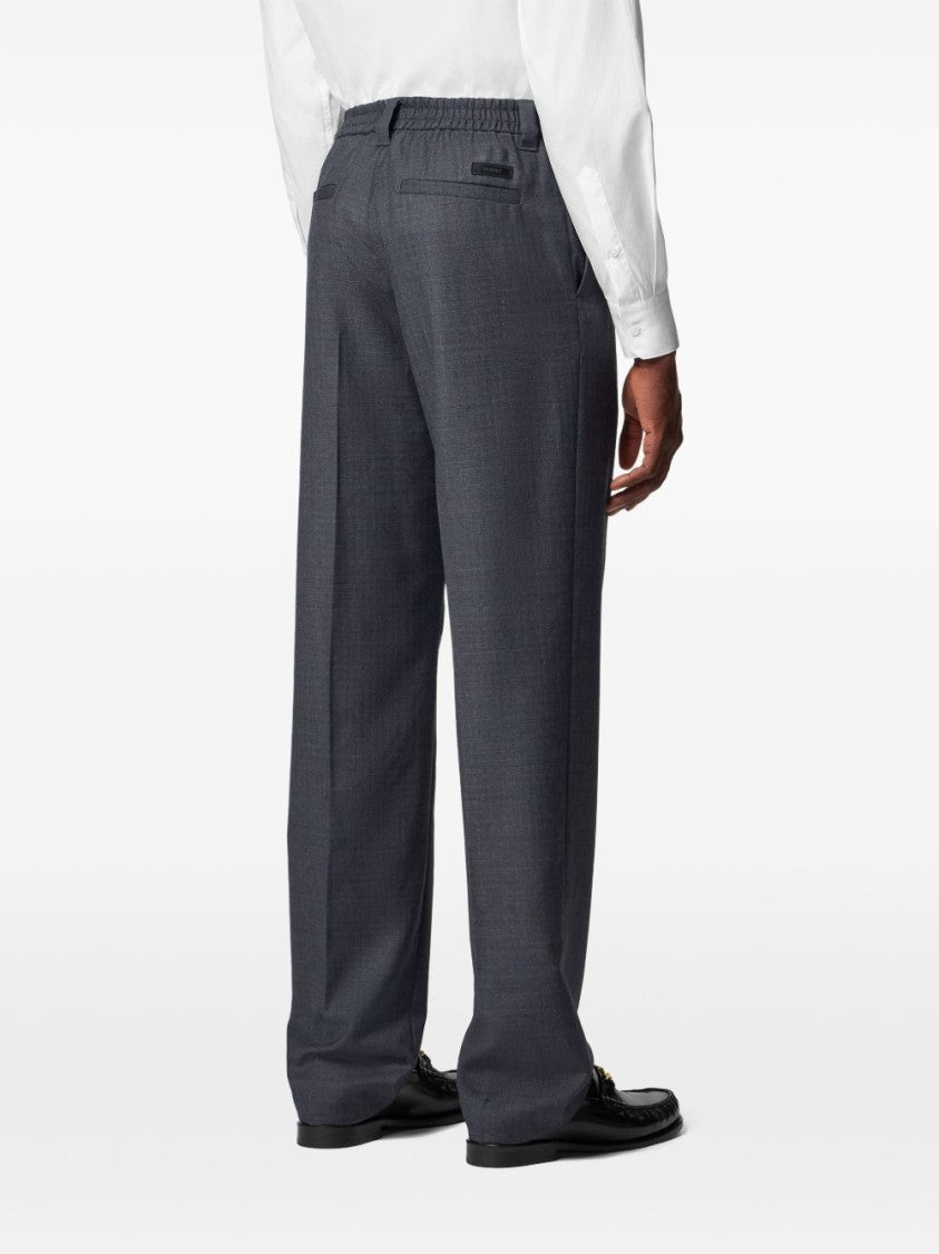 Versace Straight-Leg Trousers With Textured Finish