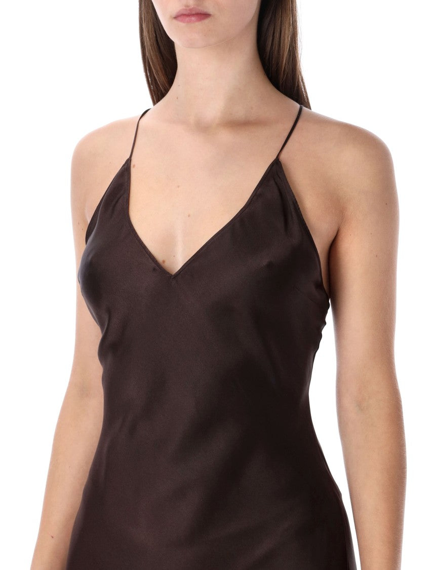 Anine Bing Laurel Deep V Neck Maxi Dress