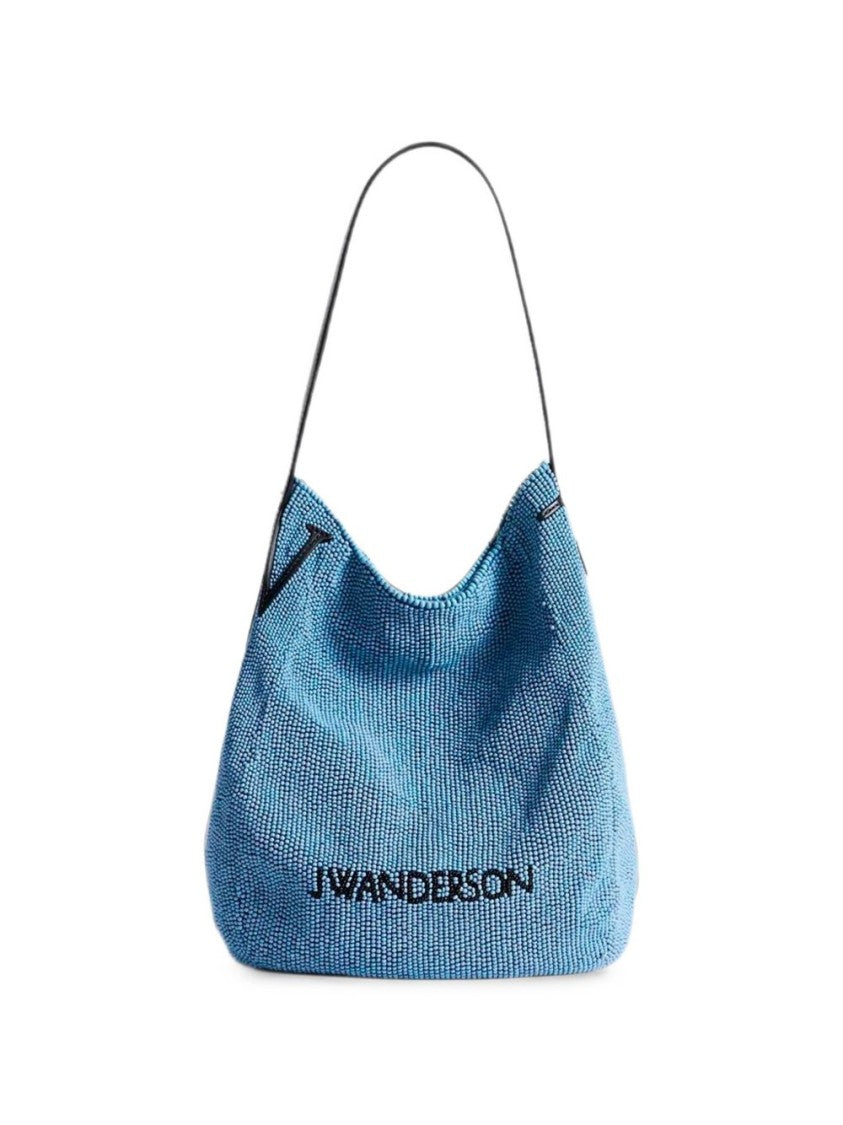 J. W. Anderson Textured Beaded Medium Shoulder Bag