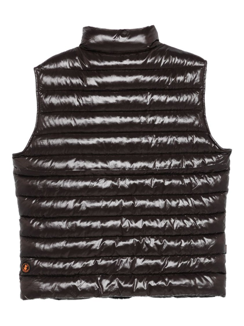 Save The Duck Lightweight Sleeveless Puffer Vest With Glossy Finish