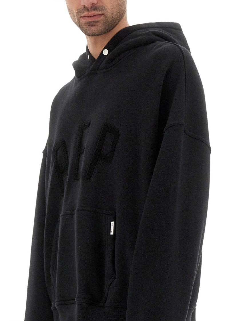 Represent Relaxed Fit Black Hoodie With Bold Lettering