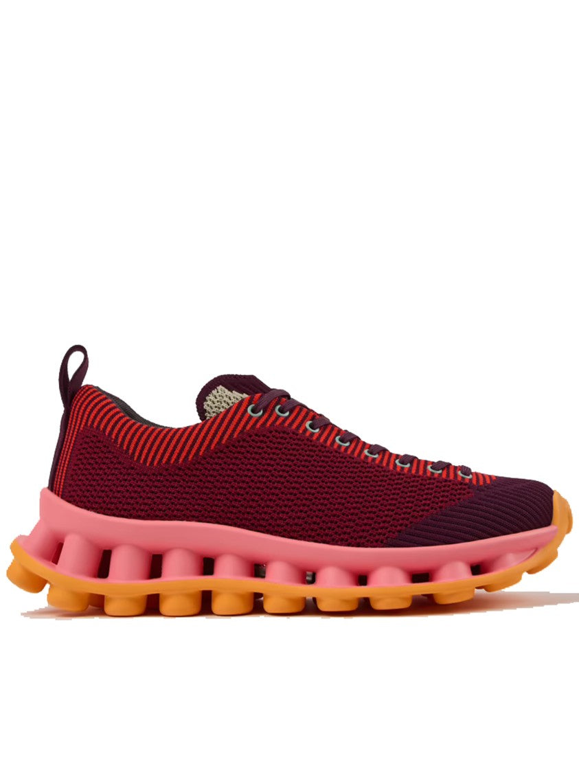 Camper Pelotissima Knitted Deep Burgundy Sneakers