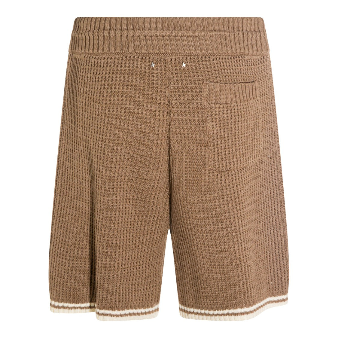 Golden Goose Textured Knit Shorts With Ribbed Waistband