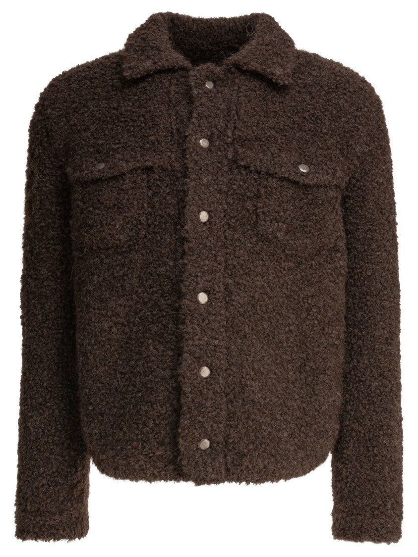Rakki' Textured Brown Alpaca Jacket
