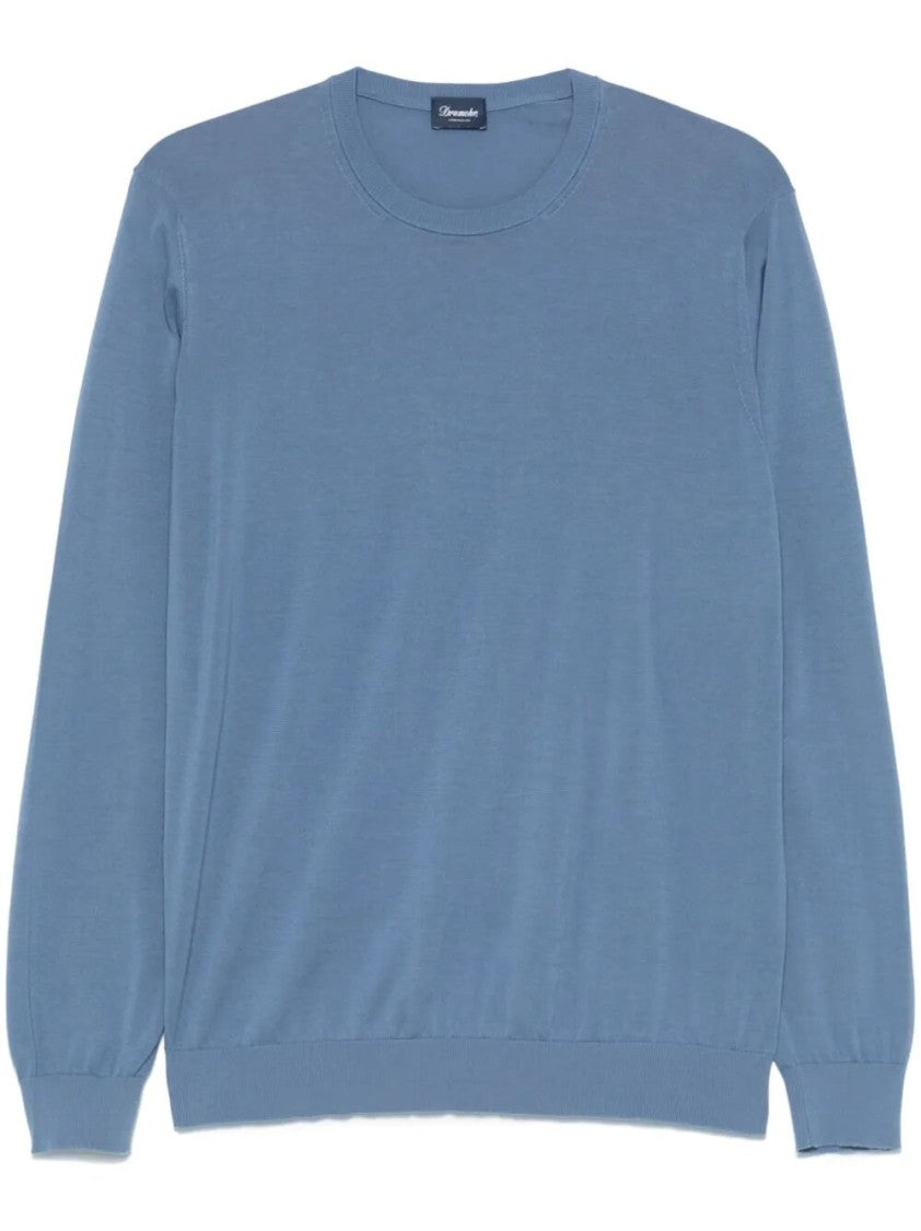 Drumohr Relaxed-Fit Long Sleeve Crew-Neck Sweater