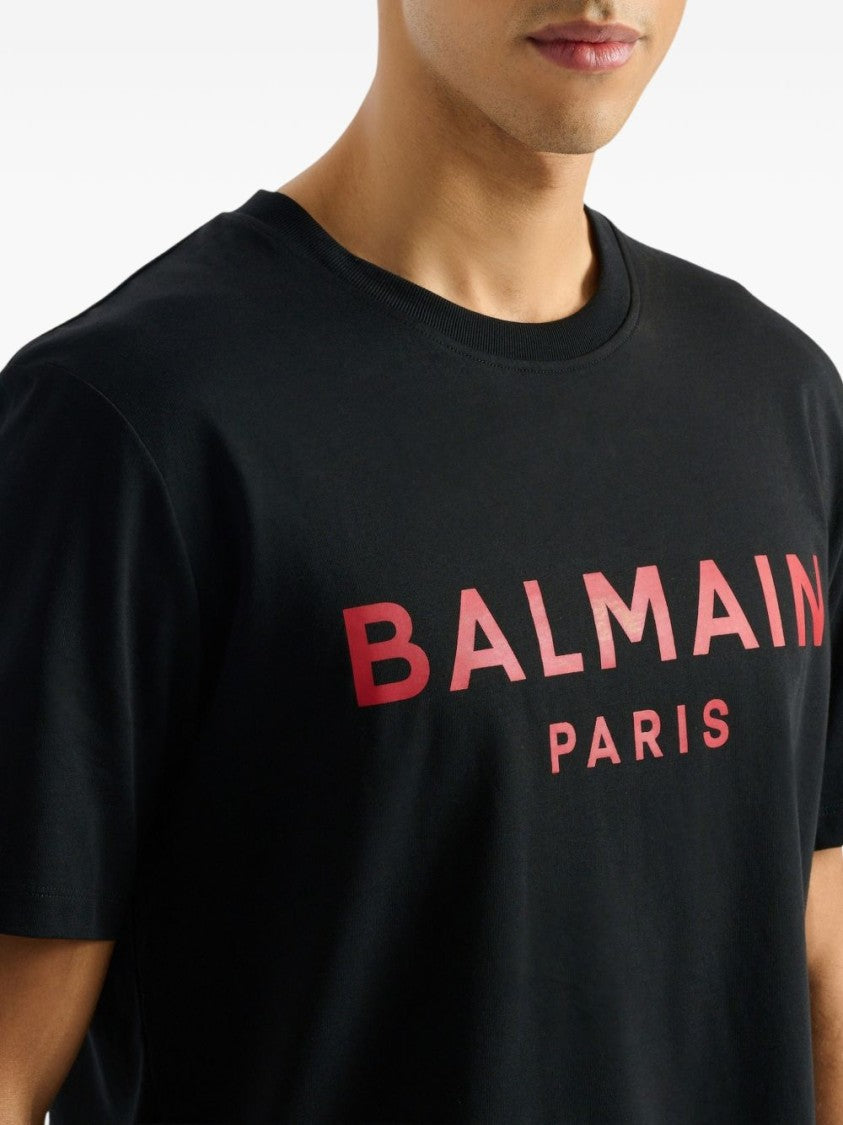 Balmain Black Straight Fit Balmain Paris T-Shirt