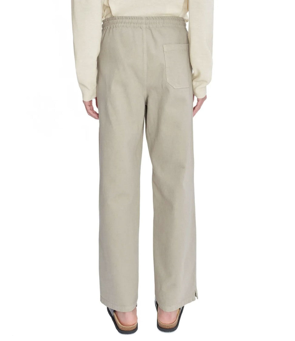A.P.C. Straight-Cut Taupe Pants With Drawstring Waist