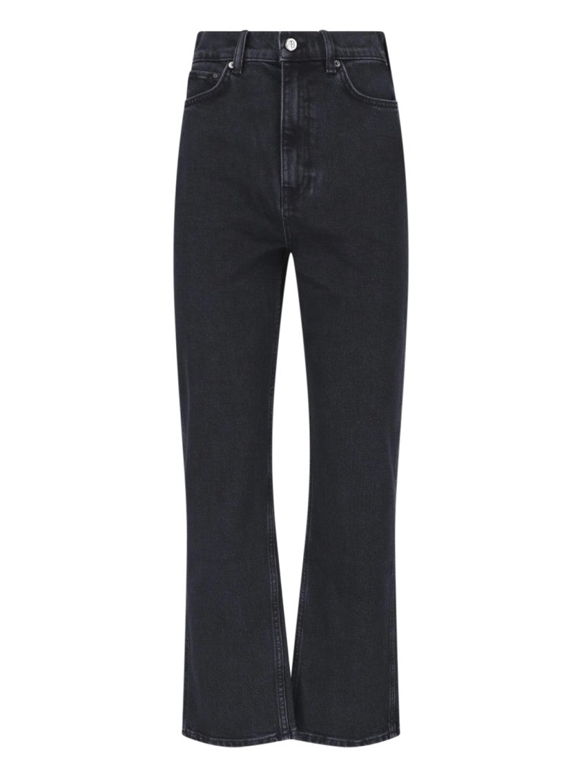 Anine Bing High-Waisted Flared Jeans With Classic Five-Pocket Design