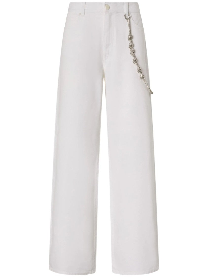 Pinko High-Waisted Wide Leg Jeans
