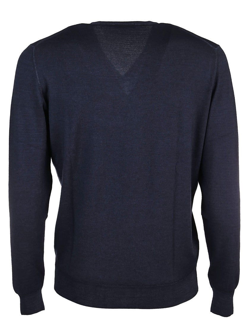 Drumohr Navy Rasato Merino Sweater
