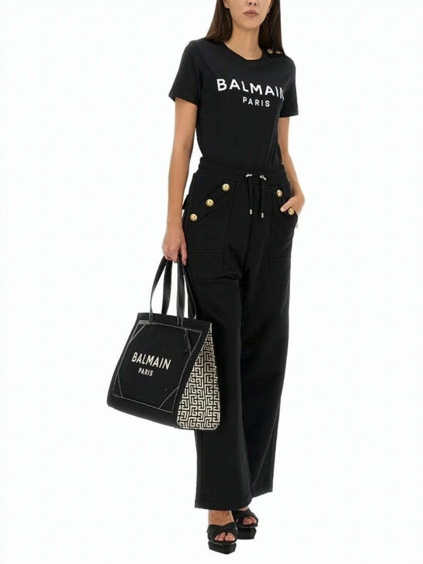 Balmain Fitted Logo Print T-Shirt