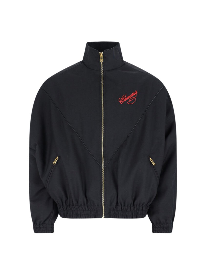 Willy Chavarria Black Structured Minimalist Zipper Cotton Casual Jacket